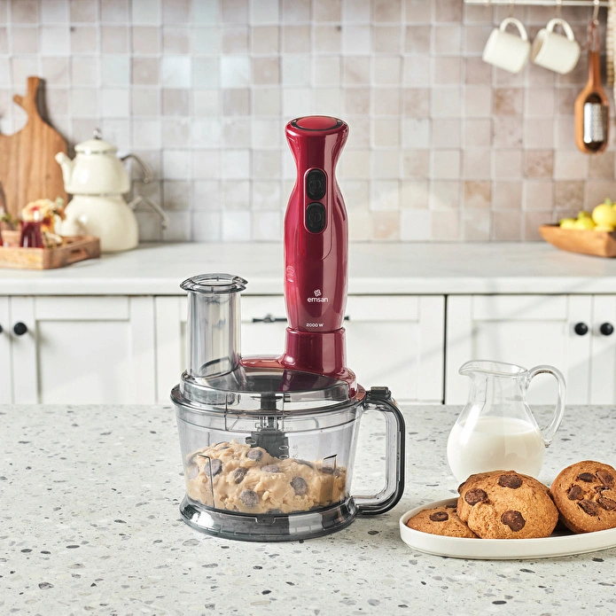 Emsan Pro Multimax 6 in 1 Çok Amaçlı Mutfak Robotu Red 2000 W