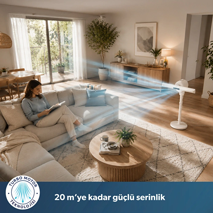 Homend AeroCool 9013H Turbo Motorlu 360° Çok Yönlü, Sessiz ve Zaman Ayarlı Vantilatör