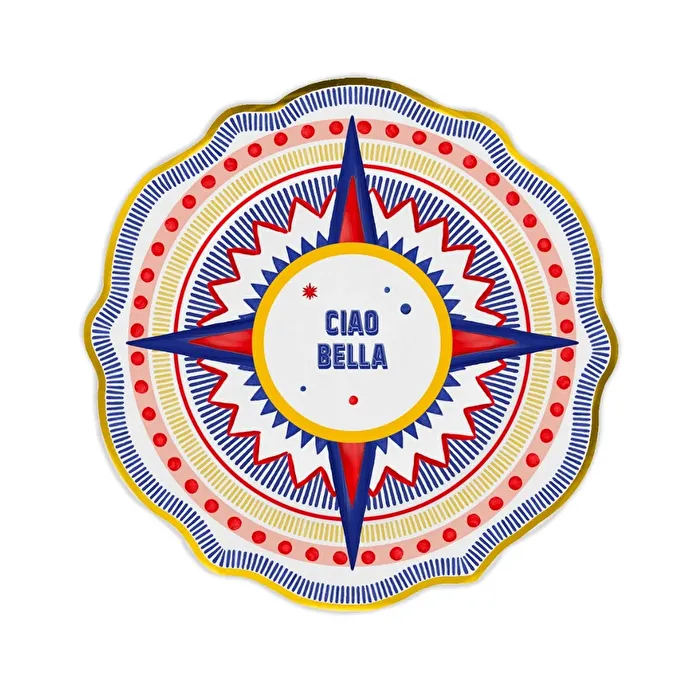 Baci Milano Dolce Vita 6'lı Ciao Bella Yemek Tabağı 27 cm Porselen