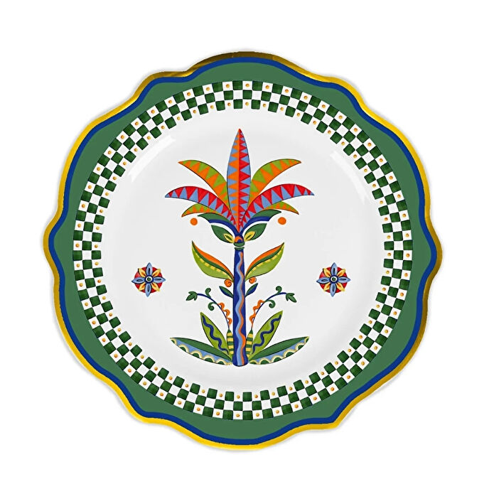 Baci Milano Dolce Vita 6'lı Palm Yemek Tabağı 27 cm Porselen