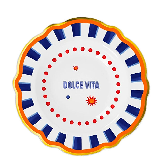 Baci Milano Dolce Vita 6'lı Çorba Tabağı 23 cm Porselen