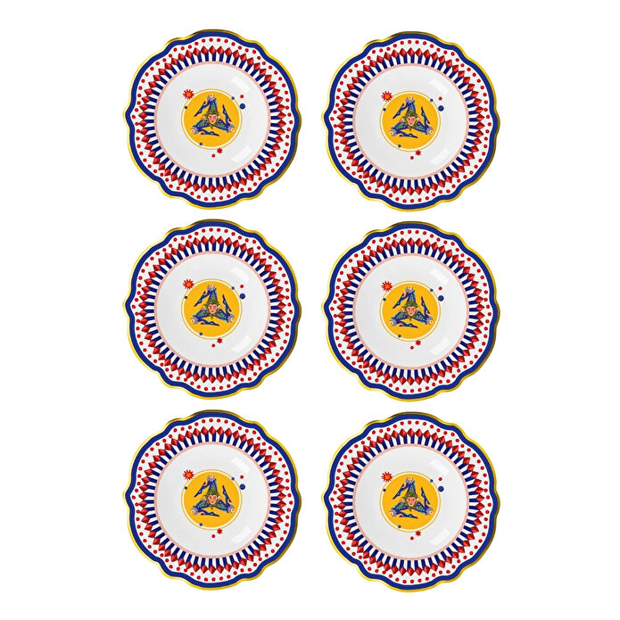 Baci Milano Dolce Vita 6'lı Trinacria Çorba Tabağı 23 cm Porselen