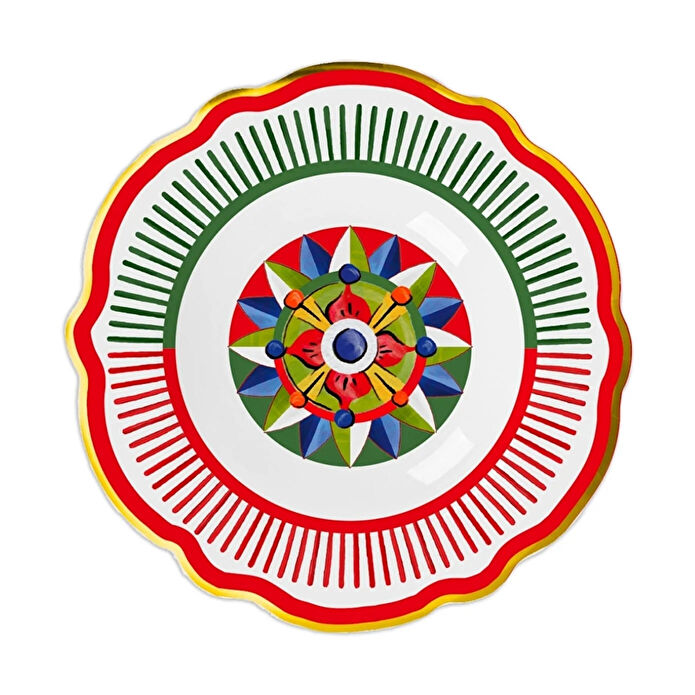 Baci Milano Dolce Vita 6'lı Geometries Çorba Tabağı 23 cm Porselen