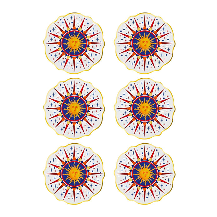 Baci Milano Dolce Vita 6'lı Sun Tatlı Tabağı 21 cm Porselen