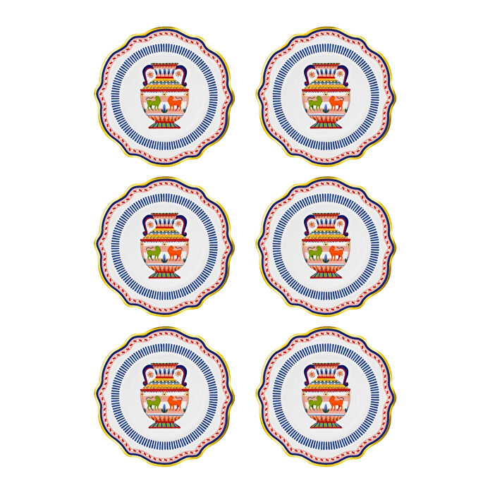 Baci Milano Dolce Vita 6'lı Amhora Tatlı Tabağı 21 cm Porselen