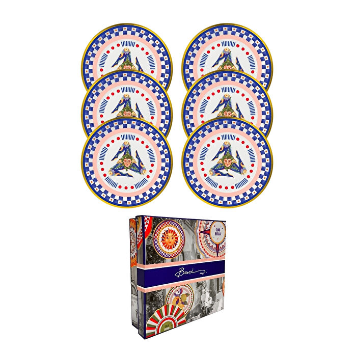 Baci Milano Dolce Vita 6'lı Trinacria Ekmek Tabağı 16 cm Porselen