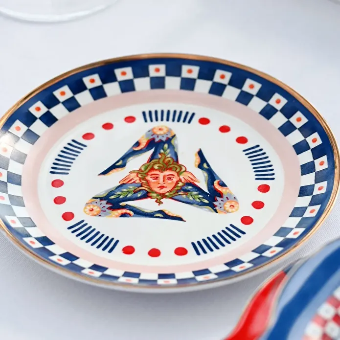 Baci Milano Dolce Vita 6'lı Trinacria Ekmek Tabağı 16 cm Porselen