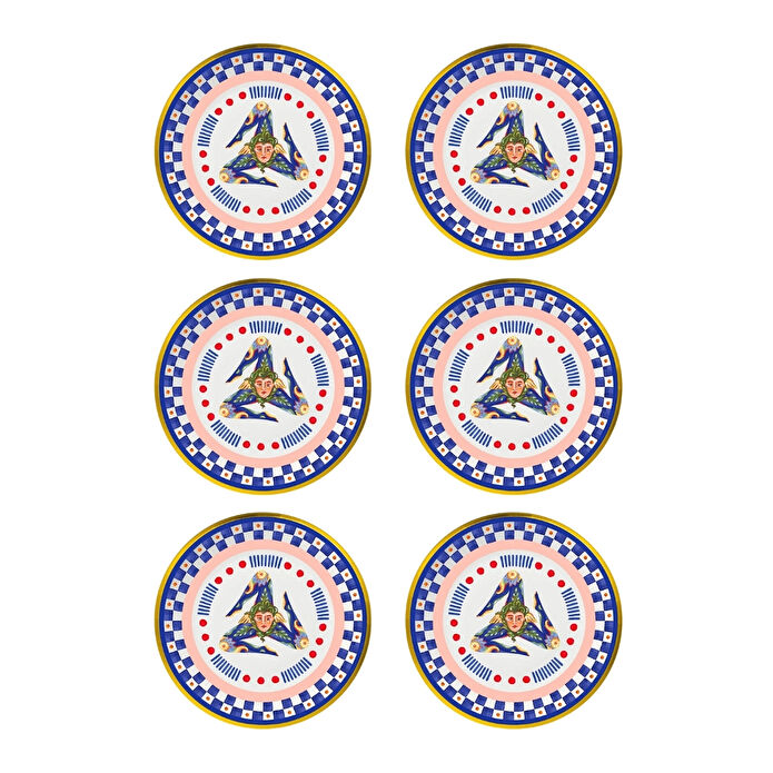 Baci Milano Dolce Vita 6'lı Trinacria Ekmek Tabağı 16 cm Porselen