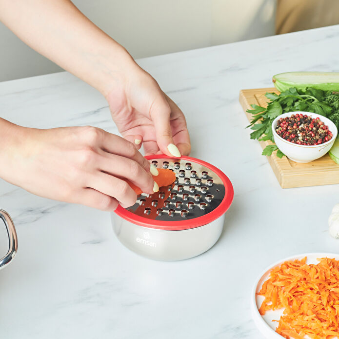 Emsan Emirgan XL 13 Parça Saklama Kaplı Çelik Tencere Seti