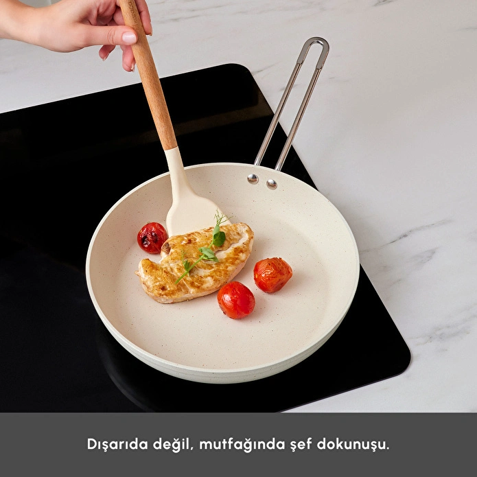 Emsan Biogranit White Stone 7 Parça Tencere ve Tava Seti
