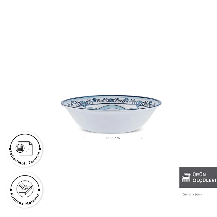 Karaca Blue Harmony Melamin Kase 15 cm