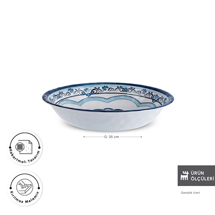 Karaca Blue Harmony Melamin Kasesi 35 cm