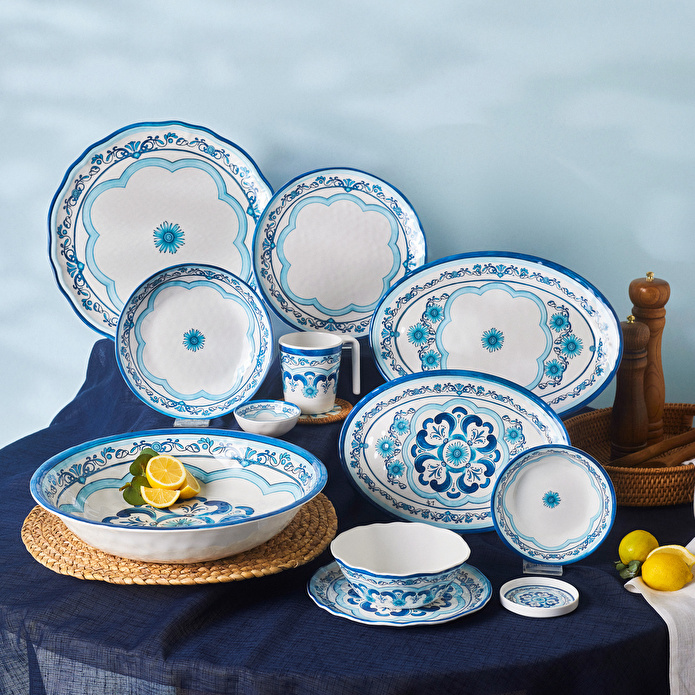 Karaca Blue Harmony Melamin Kayık Tabak 30,5 cm