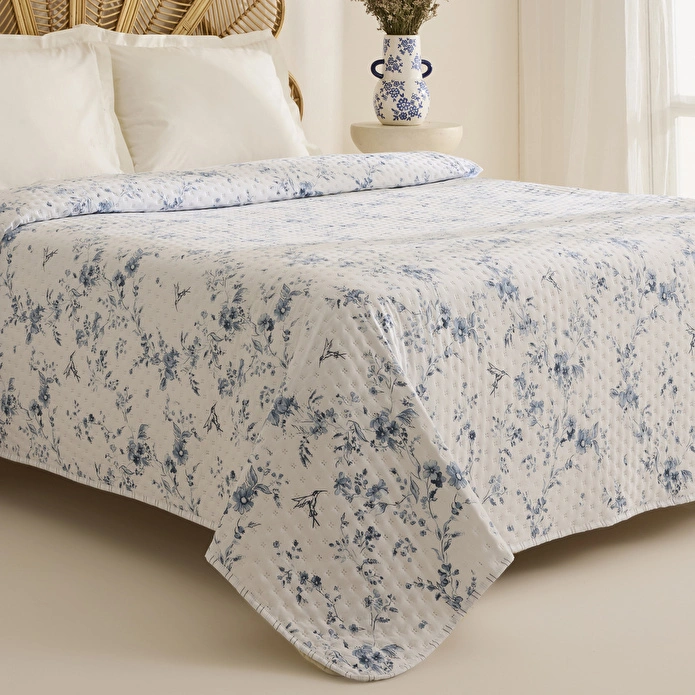 Karaca Home Marisa Çift Kişilik Yatak Örtüsü Mavi