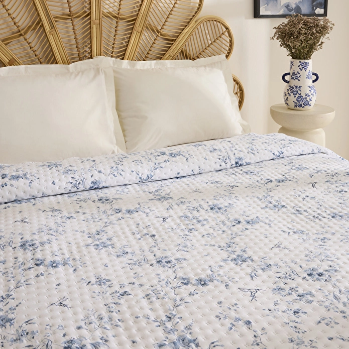 Karaca Home Marisa Tek Kişilik Yatak Örtüsü Mavi