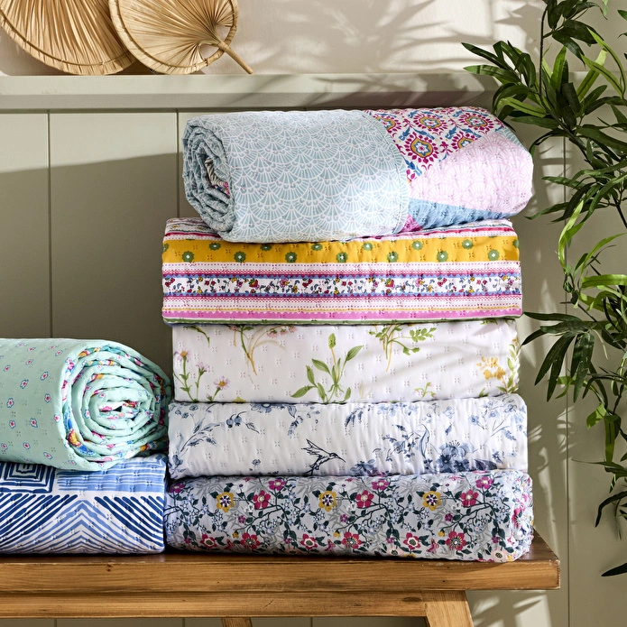 Karaca Home Luna Çok Amaçlı Çift Kişilik Yatak Örtüsü Multicolor