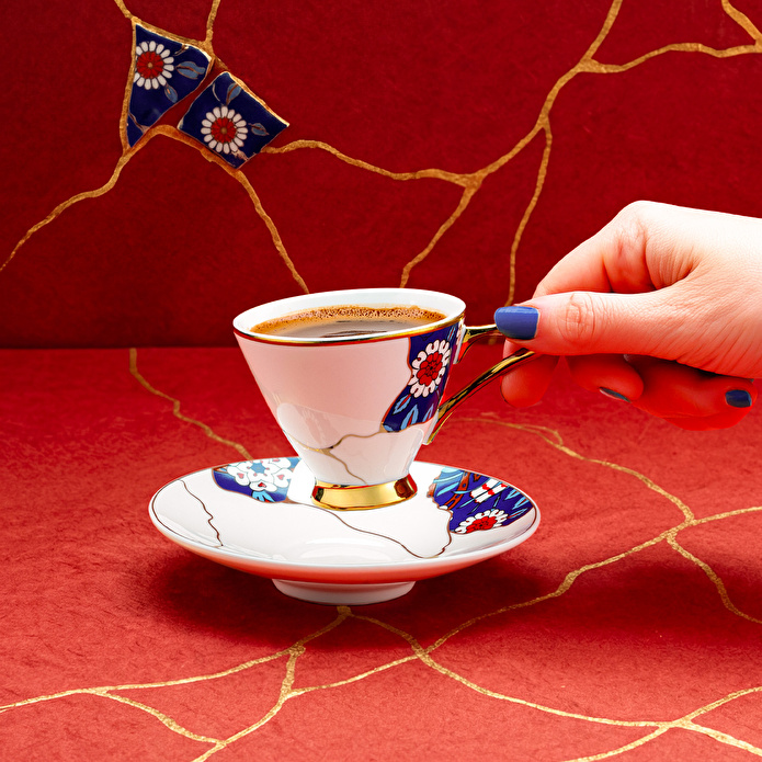 Emsan Kintsugi 6 Kişilik Kahve Fincan Takımı 100 ml