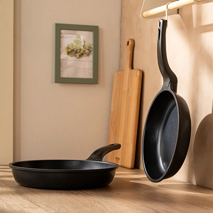 Emsan Stone Alüminyum Döküm 2’li Tava Seti Siyah