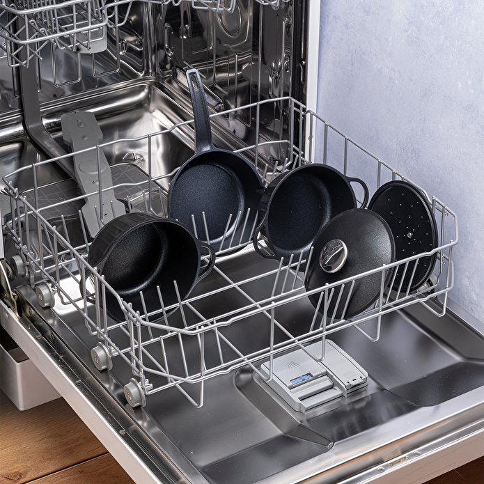 Emsan Stone Alüminyum Döküm Mini 5 Parça Tencere Seti Siyah