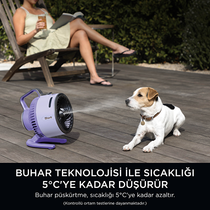 Shark Flexbreeze HydroGo Serinletici Buharlı Fan - Lila