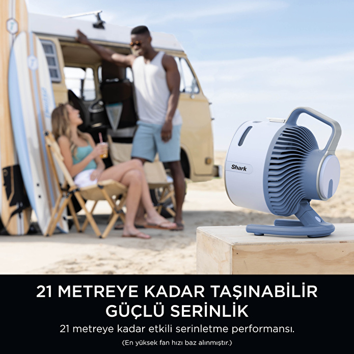 Shark Flexbreeze HydroGo Serinletici Buharlı Fan - Buz Mavisi