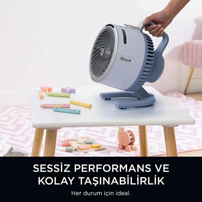 Shark Flexbreeze HydroGo Serinletici Buharlı Fan - Buz Mavisi