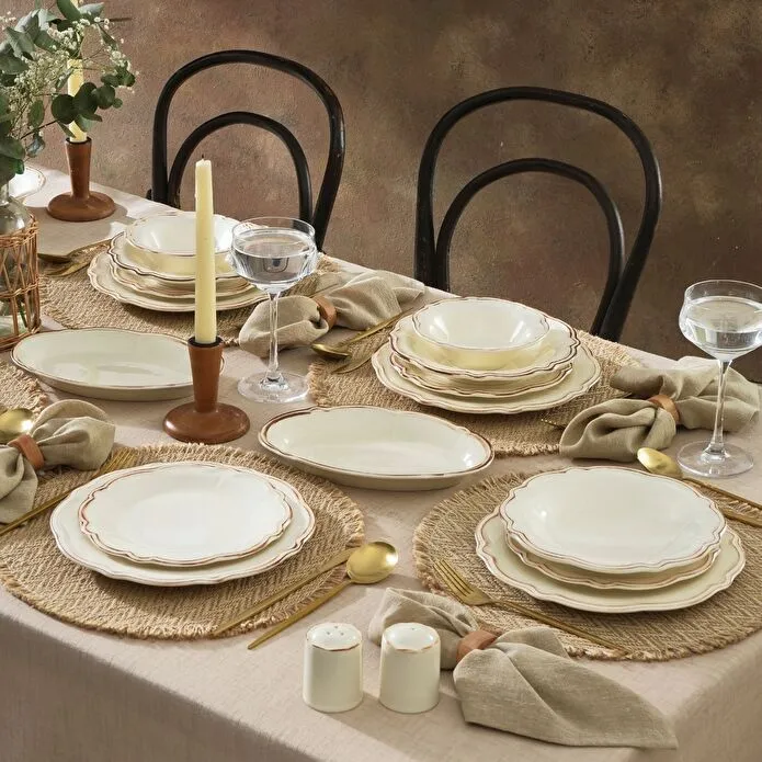 Emsan Antik 36 Parça 8 Kişilik Yemek Takımı