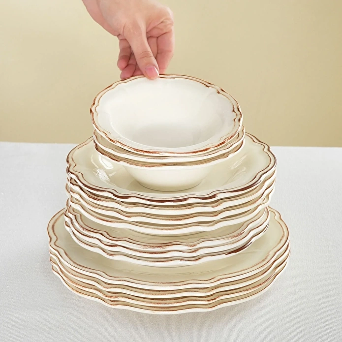 Emsan Antik 36 Parça 8 Kişilik Yemek Takımı