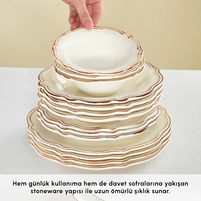 Emsan Antik 36 Parça 8 Kişilik Yemek Takımı