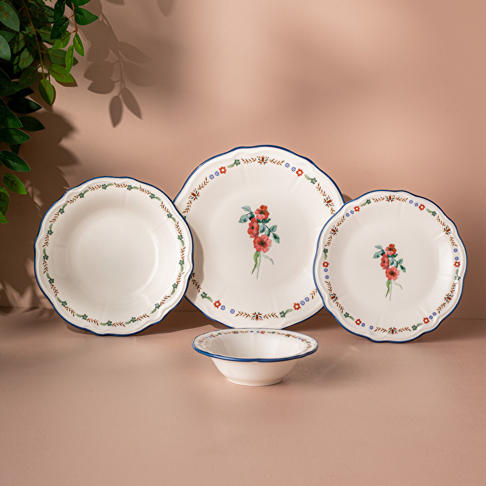 Emsan Rüya Porselen 24 Parça 6 Kişilik Yemek Takımı