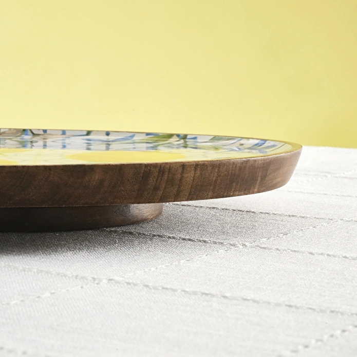 Karaca Home Mango Lemon Ayaklı Servislik 29x29x4 cm