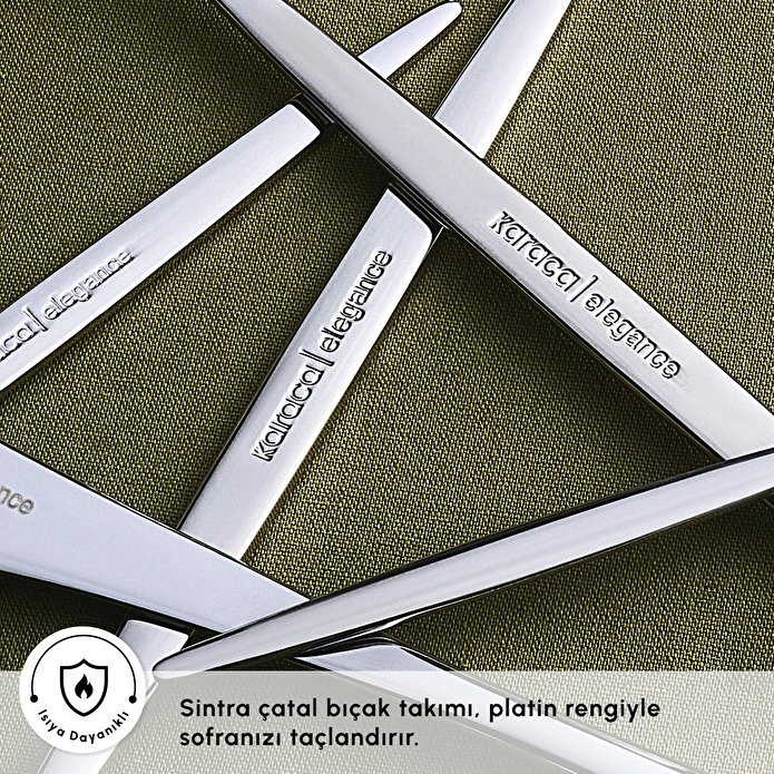 Karaca Sintra 40 Parça 8 Kişilik Çatal Kaşık Bıçak Takımı Platin