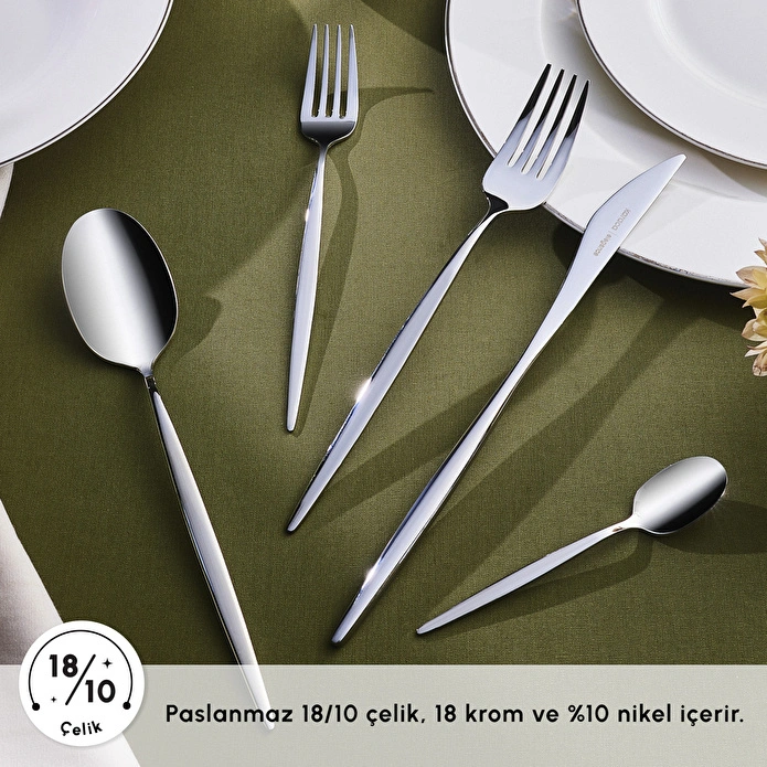 Karaca Sintra 40 Parça 8 Kişilik Çatal Kaşık Bıçak Takımı Platin
