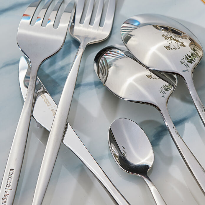 Karaca Sintra 40 Parça 8 Kişilik Çatal Kaşık Bıçak Takımı Platin