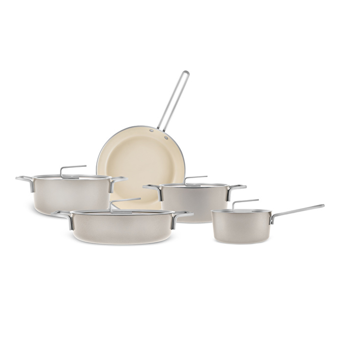 Karaca x Refika Swiss Crystal 9 Parça Tencere Seti Beige