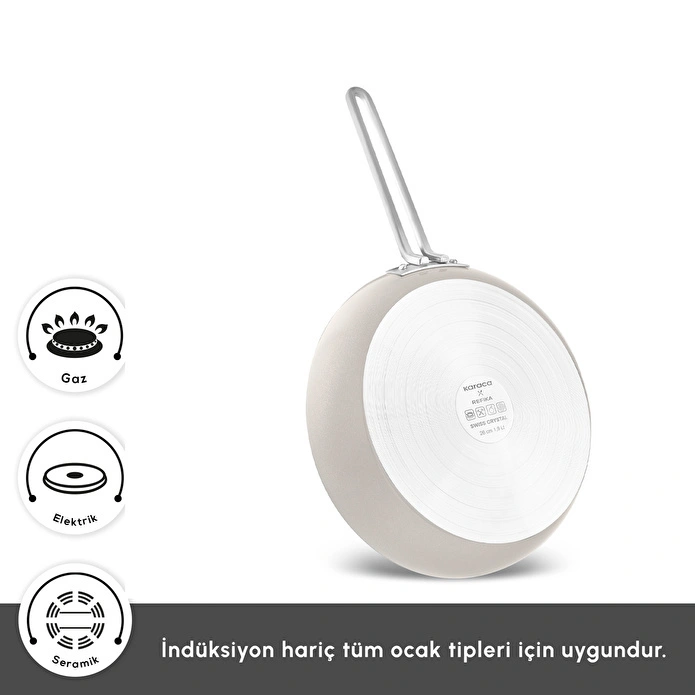 Karaca x Refika Swiss Crystal 9 Parça Tencere ve Tava Seti Beige