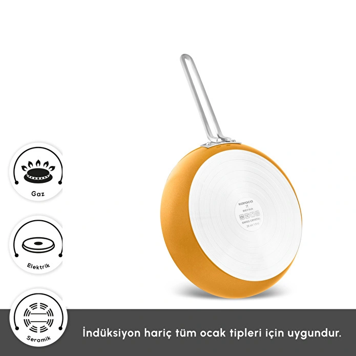 Karaca x Refika Swiss Crystal 9 Parça Tencere ve Tava Seti Mustard Yellow
