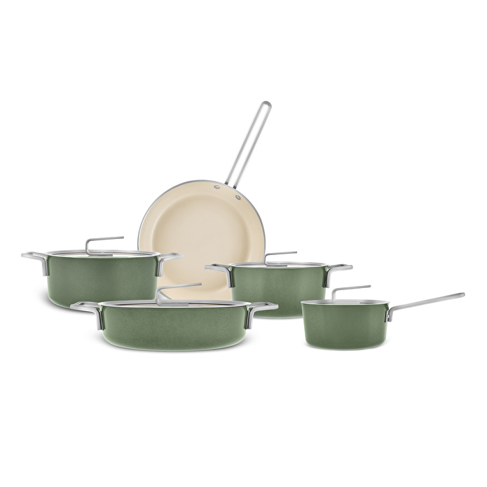 Karaca x Refika Swiss Crystal 9 Parça Tencere Seti Emerald Green