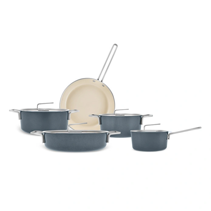 Karaca x Refika Swiss Crystal 9 Parça Tencere Seti Navy Blue