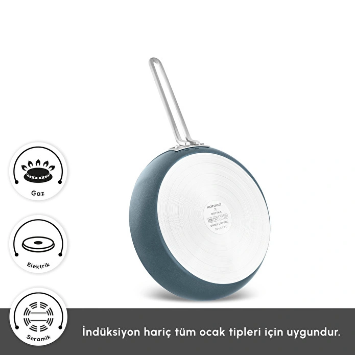 Karaca x Refika Swiss Crystal 9 Parça Tencere ve Tava Seti Navy Blue