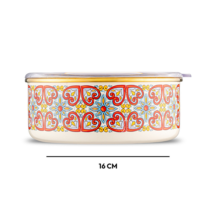 Emsan Solemar Emaye 3'lü Saklama Kabı Seti