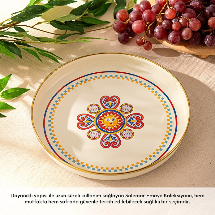 Emsan Solemar Emaye Sunumluk 28 cm