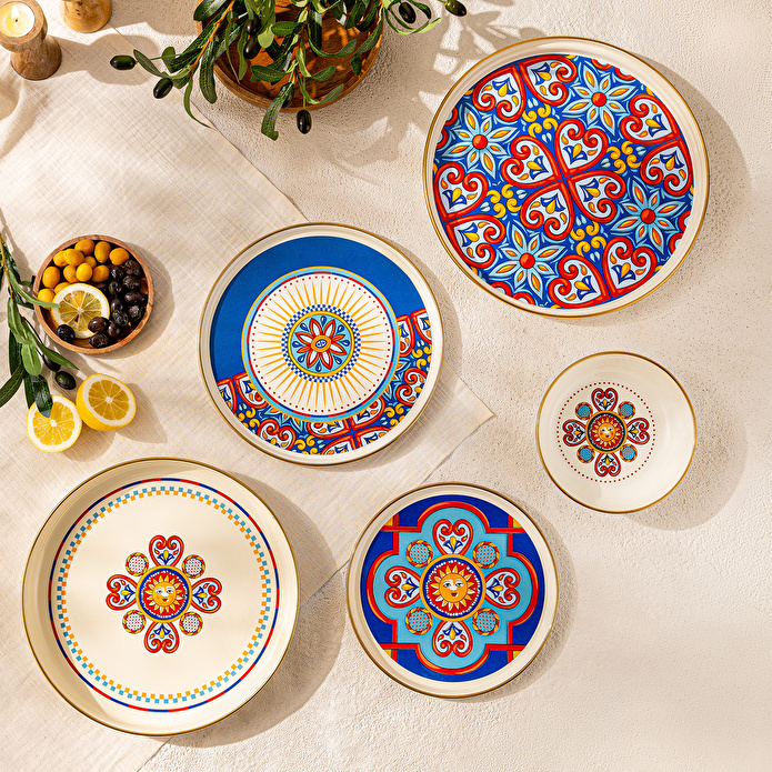 Emsan Solemar Emaye Pasta Tabağı 21 cm