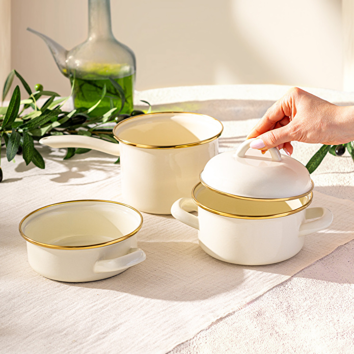 Emsan Retro Emaye Midi Set 14 cm