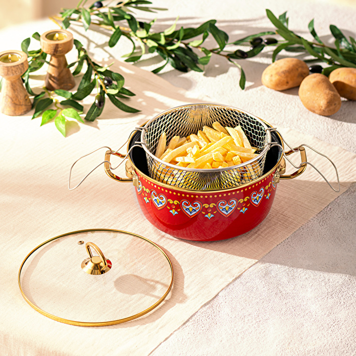 Emsan Solemar Emaye Kızartma Tenceresi 22 cm