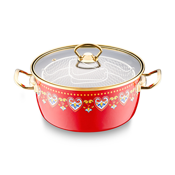 Emsan Solemar Emaye Kızartma Tenceresi 22 cm