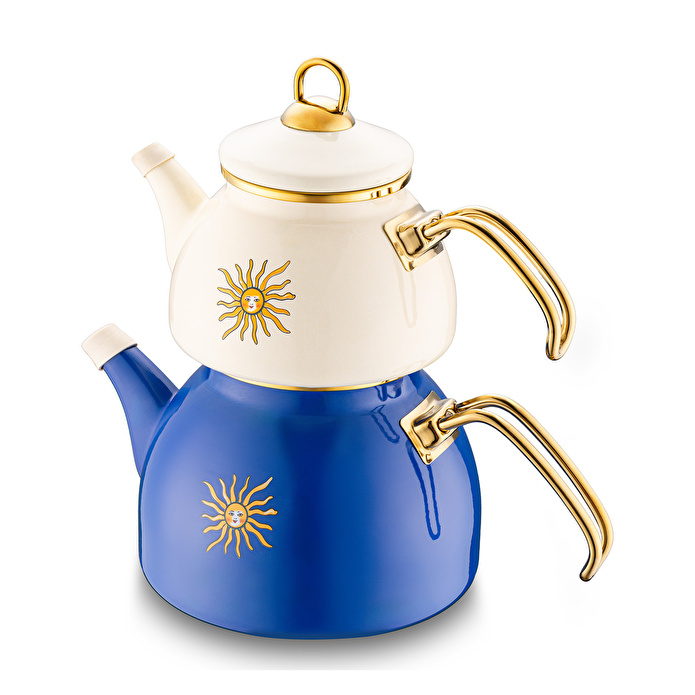 Emsan Solemar Emaye Midi Çaydanlık Takımı 1.1 lt - 2.3 lt