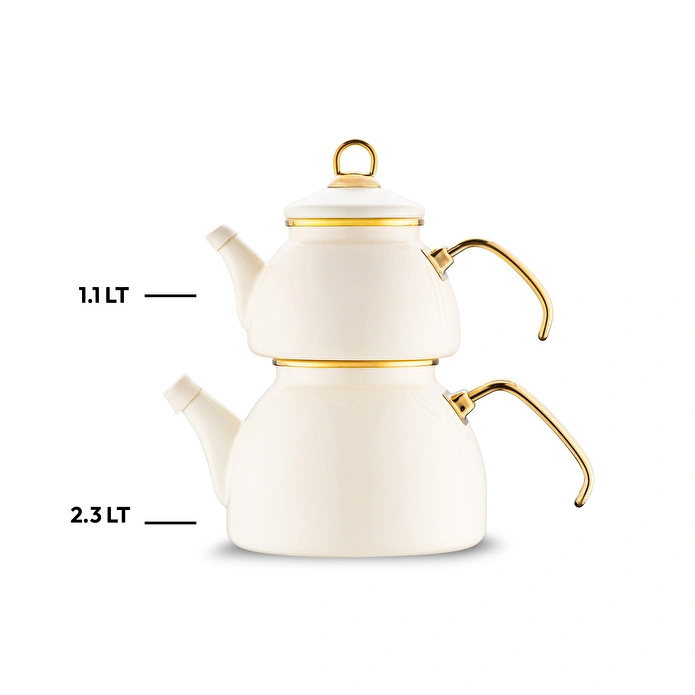 Emsan Retro Emaye Çaydanlık Takımı 1.1 lt - 2.3 lt