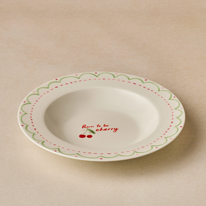 Karaca Cherry Time Çukur Tabak 20 cm