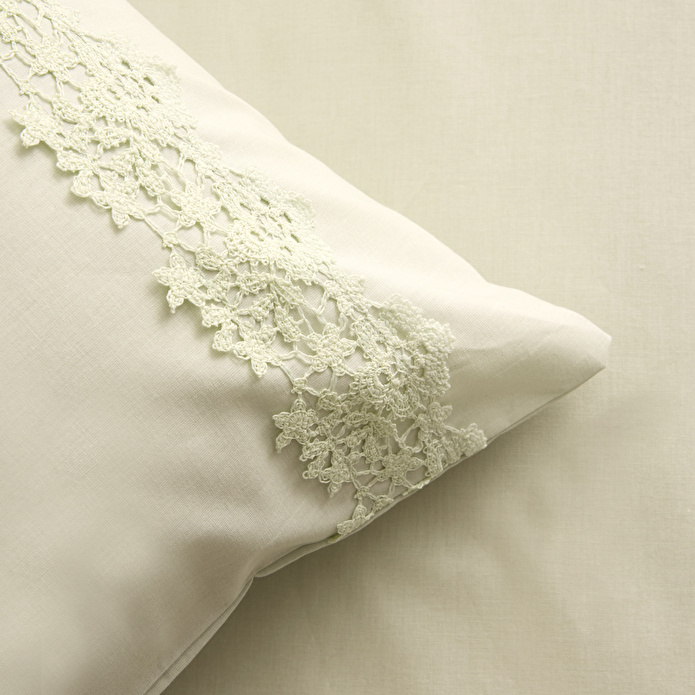 Karaca Home Lunelle Dantelli Çift Kişilik Nevresim Takımı Adaçayı